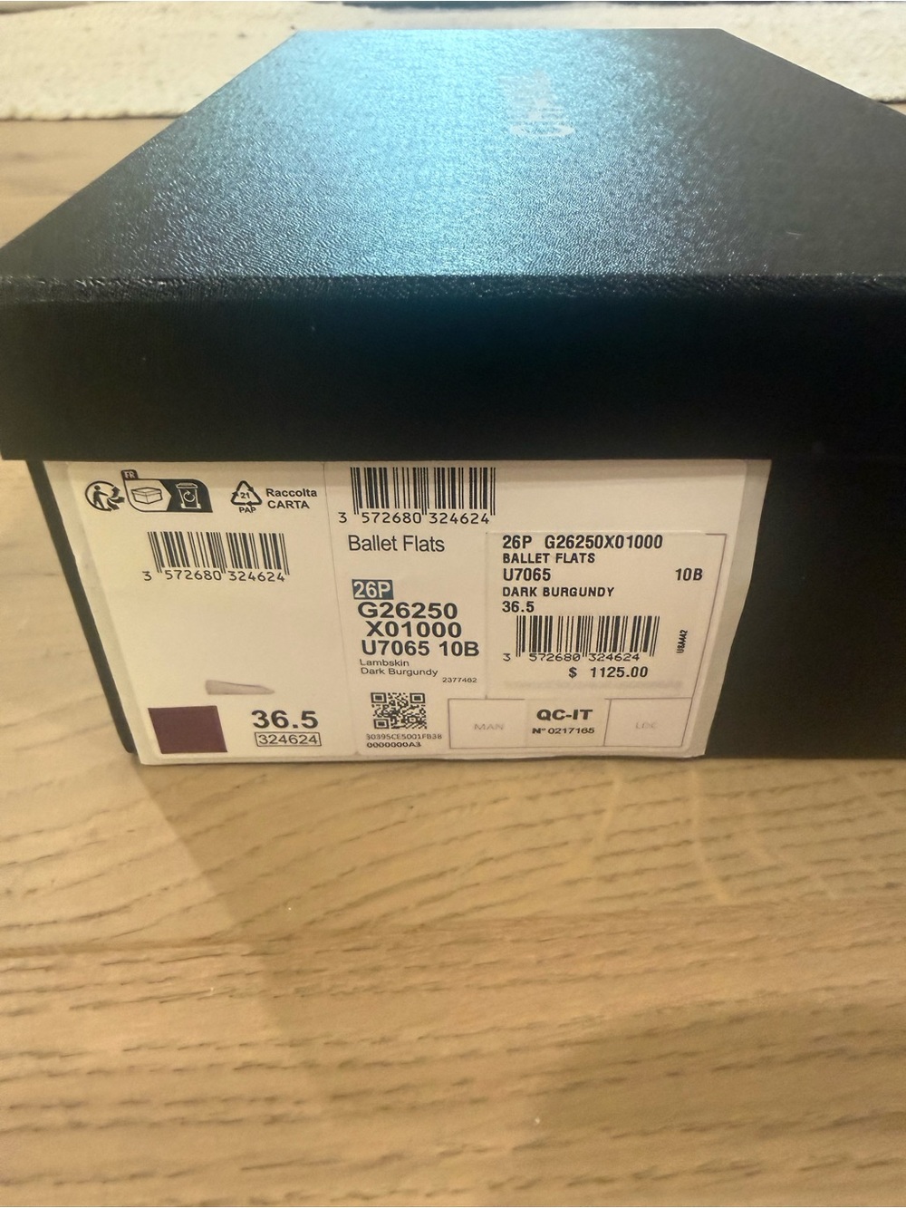 CHANEL Burgundy Quilted CC Bow Ballet Flats - Picture 6 of 7